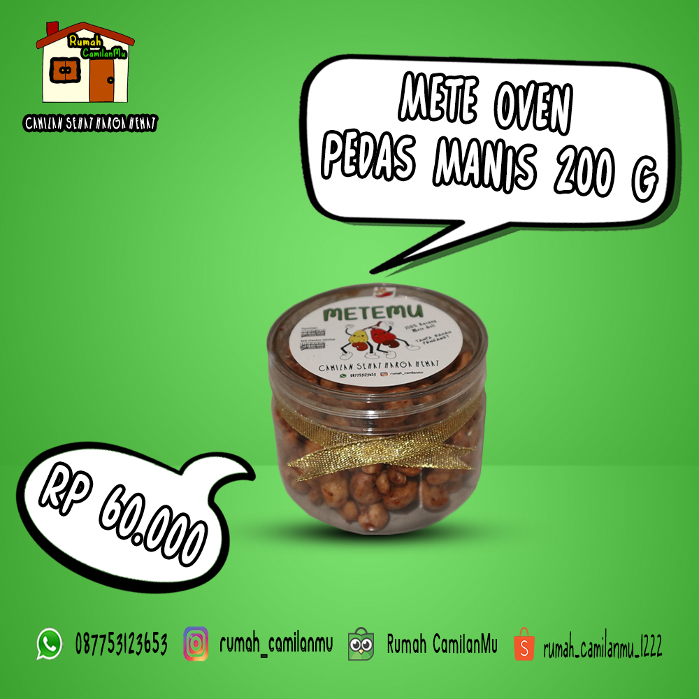 Kacang MeteMu Oven - Pedas Manis Ukuran Toples